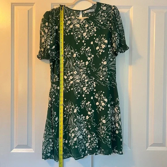 Reformation Green Floral Mini Dress - Picture 7 of 16